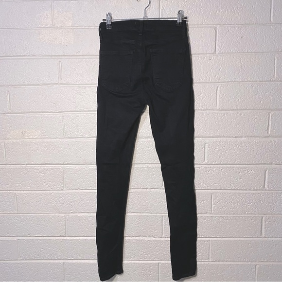AGOLDE Black Stretch Jeans 25 Waist Women’s Super Stretchy Tapered Skinny Used - Picture 2 of 12
